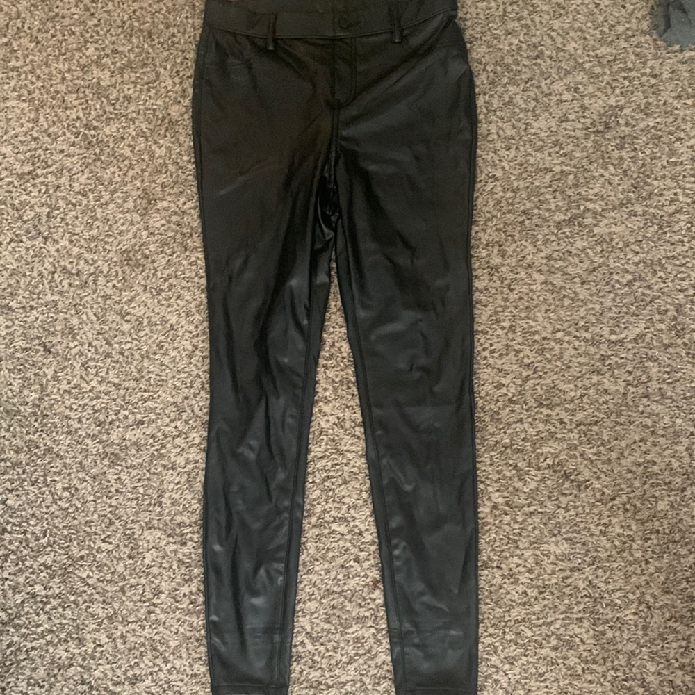 Faux leather pants